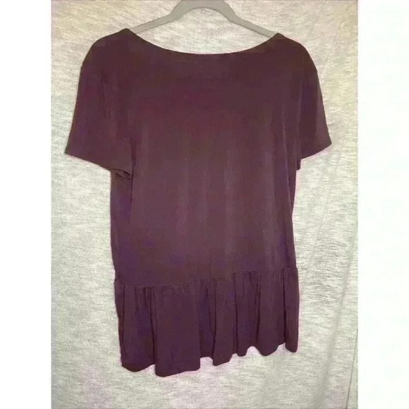 American Eagle Soft & Sexy Top Size Small Purple Plum Embroidered AE - Picture 10 of 12
